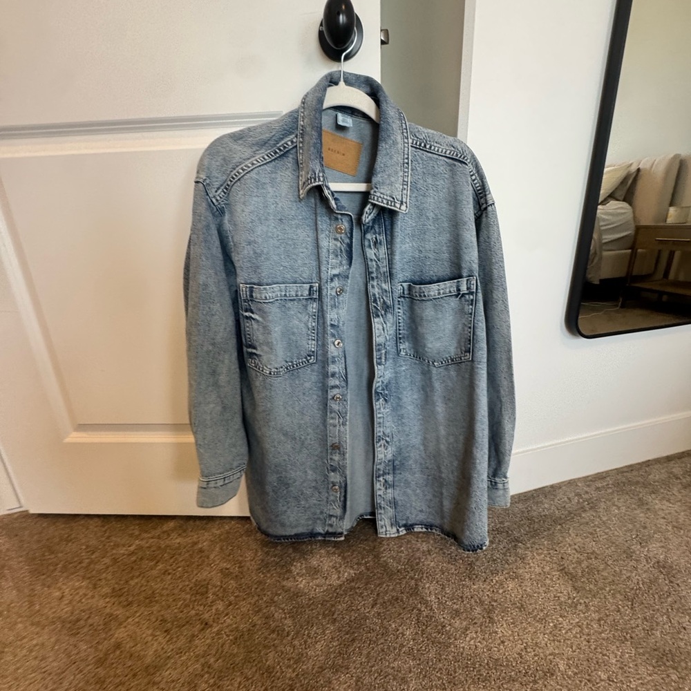 Women oversized soft Denim top